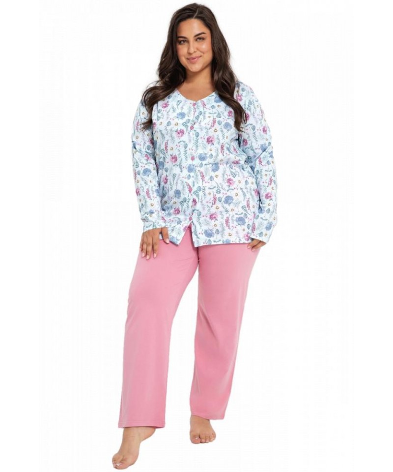 Taro Valencia 3009 Z24 Dámské pyžamo plus size, 3XL, světle modrá