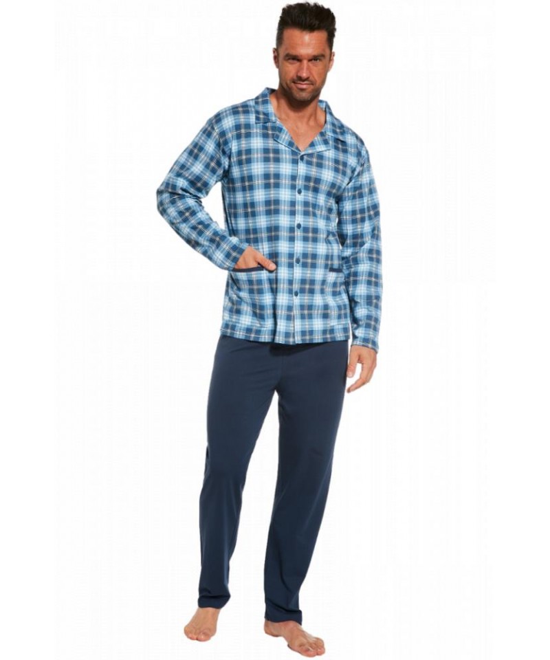 Cornette 114/63 Pánské pyžamo plus size, 5XL, modrá