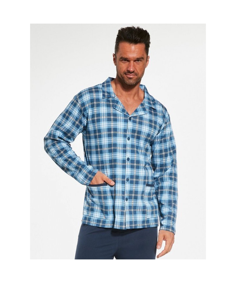 Cornette 114/63 Pánské pyžamo plus size, 4XL, modrá