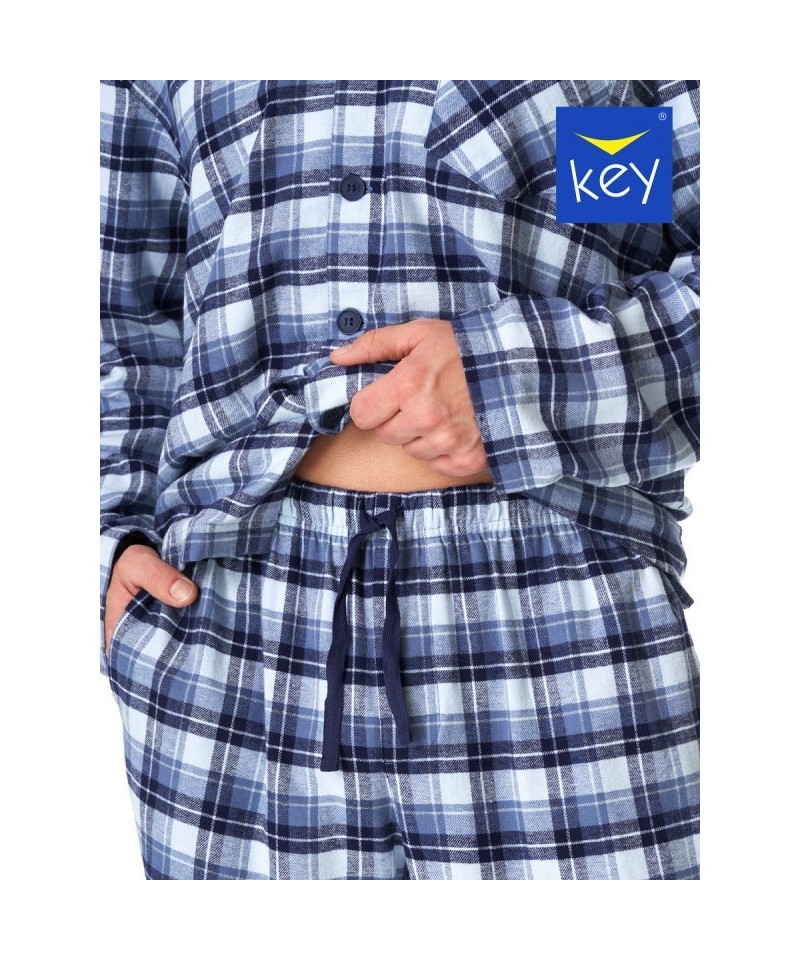 Key MNS 426 B23 Pánské pyžamo plus size, 3XL, Šedá-Kratka