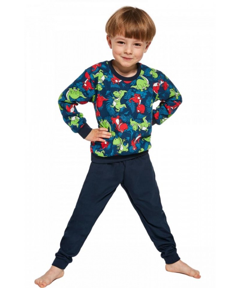 Cornette Kids Boy 286/144 Dino 2 86-128 Chlapecké pyžamo, 110-116, jeans