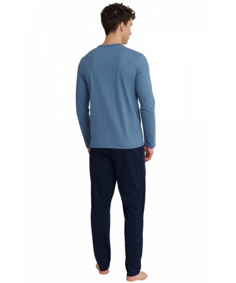 Henderson Insure 40963-55X modro-tmavě modré Pánské pyžamo, XXL, modro-modrá