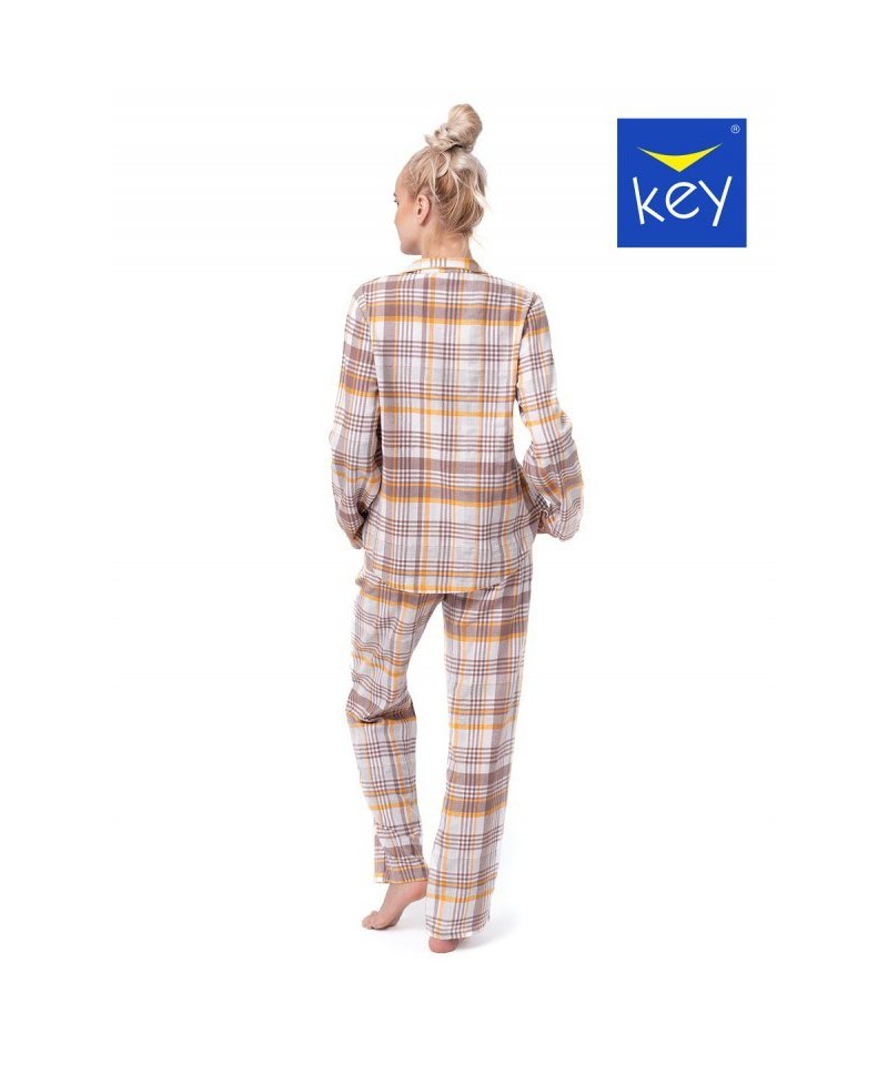 Key LNS 448 B23 Dámské pyžamo plus size, 4XL, ecru