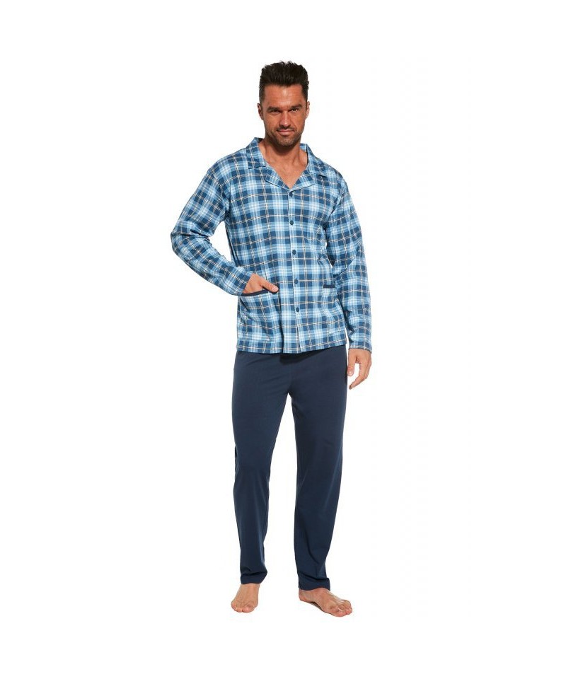 Cornette 114/63 Pánské pyžamo, L, modrá