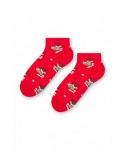 Steven art.136 Vánoční dámské kotníkové ponožky