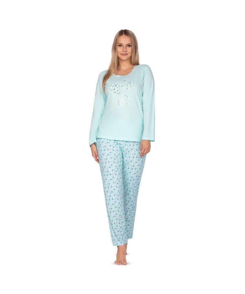 Regina 636 Dámské pyžamo plus size, XXL, modrá