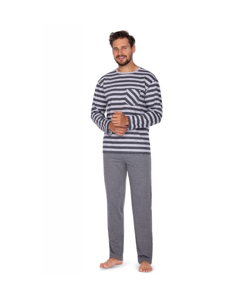 Regina 447 Pánské pyžamo, M, šedá