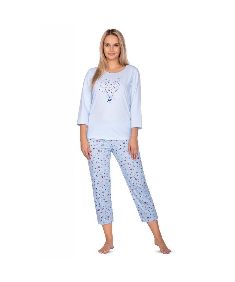 Regina 650 Dámské pyžamo plus size, XXL, modrá