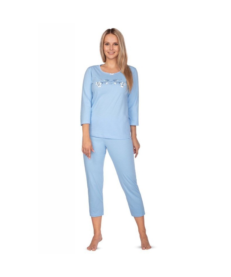 Regina 649 Dámské pyžamo plus size, 3XL, modrá