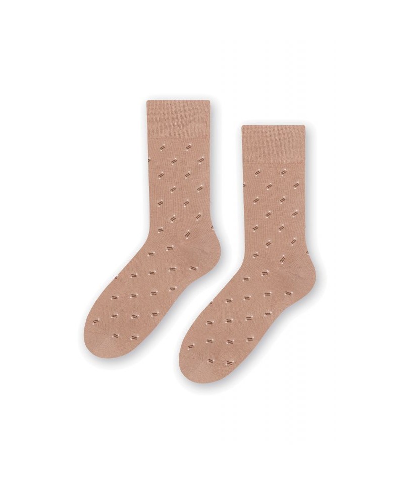Steven 056 212 vzor béžové Pánské ponožky, 42/44, béžová