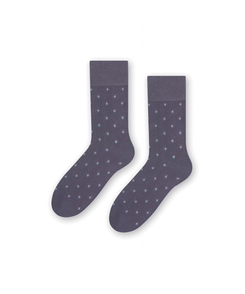 Steven 056 209 vzor šedé Pánské ponožky, 45/47, šedá