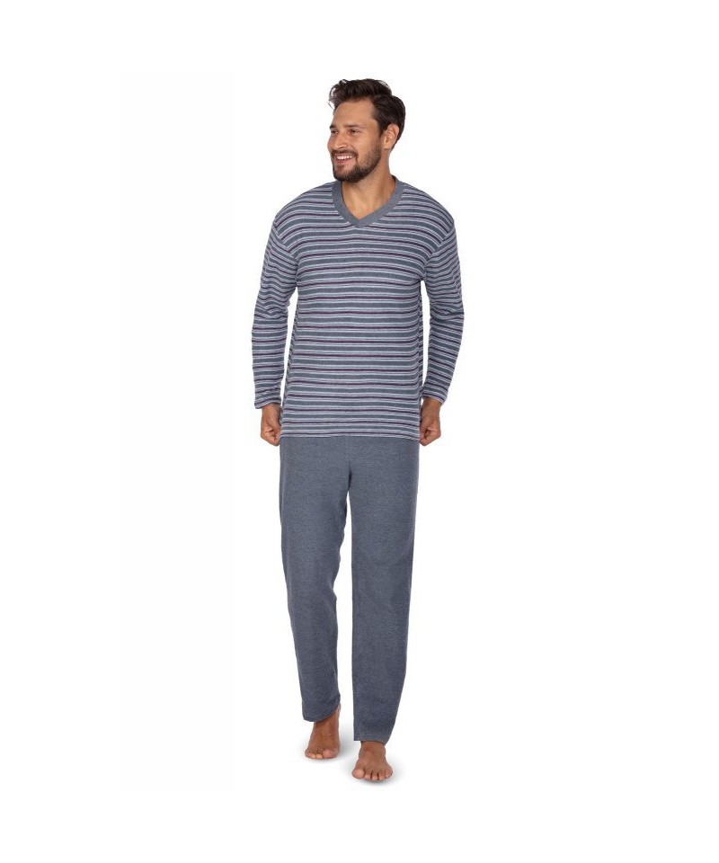 Regina 450 froté Pánské pyžamo, M, modrá