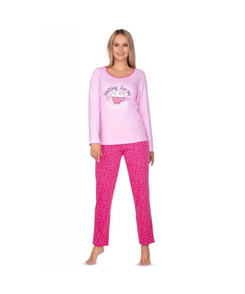 Regina 651 Dámské pyžamo plus size, XXL, růžová