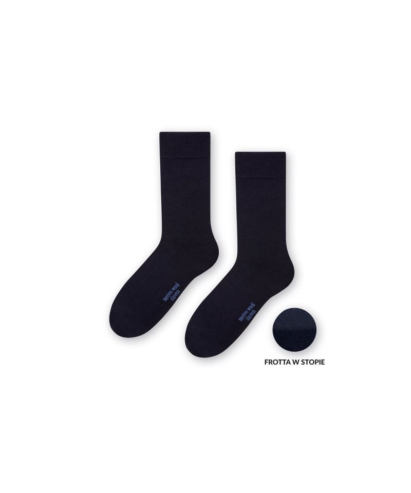 Steven art.130 polofroté Merino Wool Pánské ponožky, 41-43, hnědá melanž