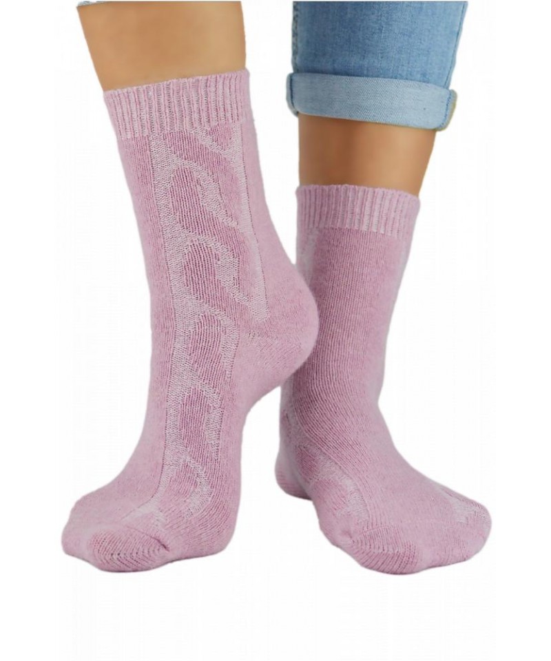 Noviti SW002 s vlnou Dámské ponožky, 39-42, růžová pudrový