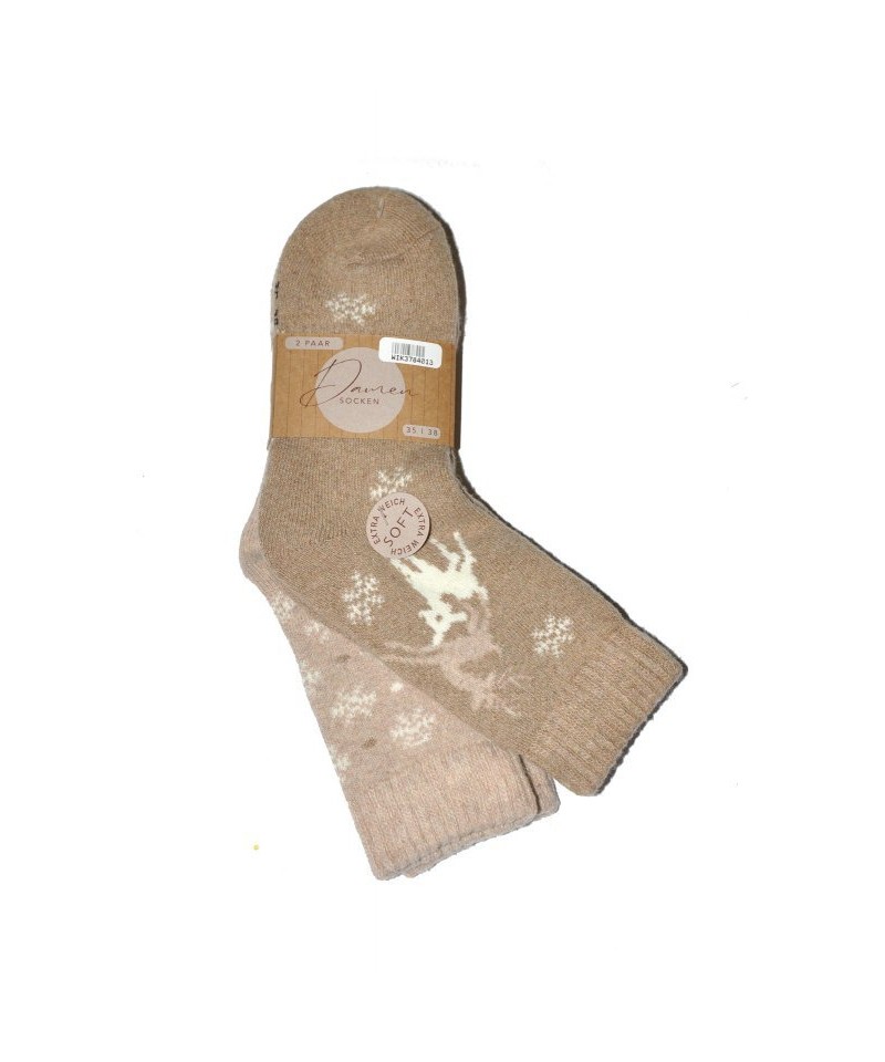 WiK 37840 Damen Socken A\'2 Dámské ponožky, 35-38, szary jasny melanż-kremowy