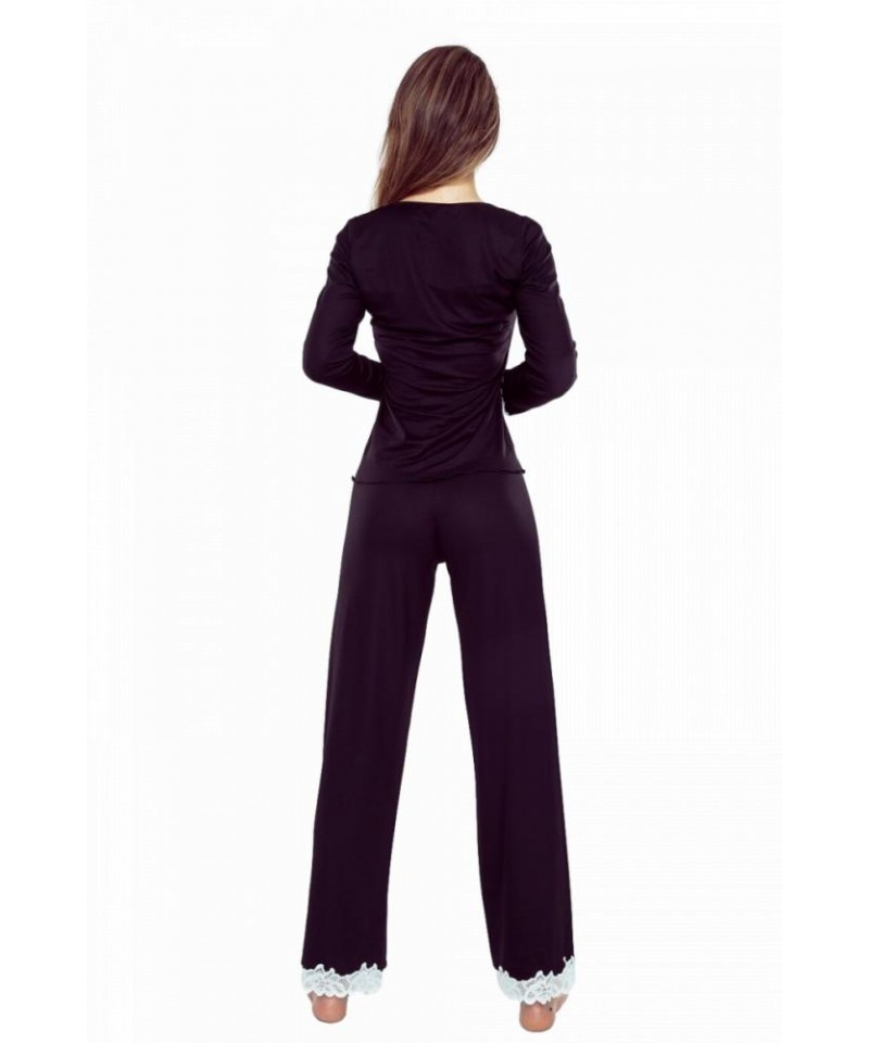 Eldar First Lady Arleta Dámské pyžamo plus size, 3XL, černá-ecru