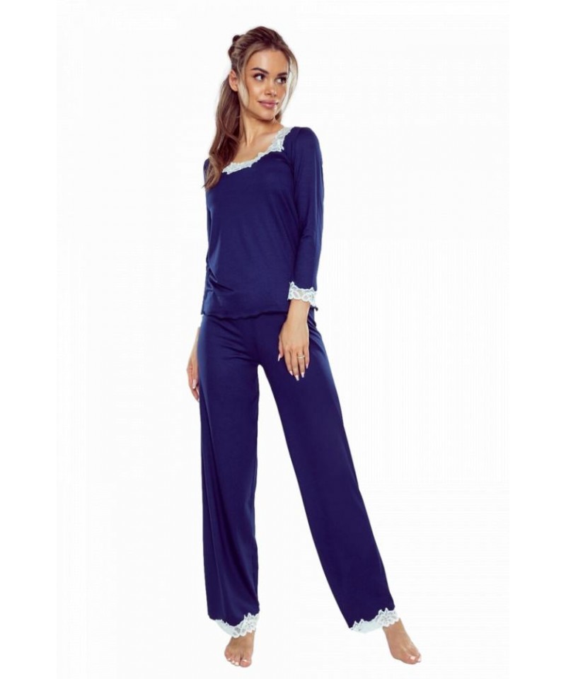 Eldar First Lady Arleta Dámské pyžamo, XL, modrá-ecru
