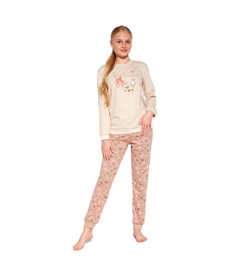Cornette Evening 592/165 Dívčí pyžamo, 152, béžová