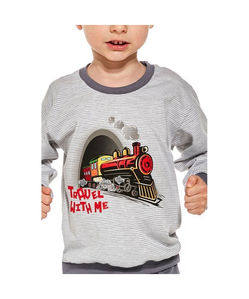 Cornette Train 478/145 Chlapecké pyžamo, 128, šedá