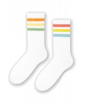 More 082 005 proužky bílo-oranžové Pánské ponožky