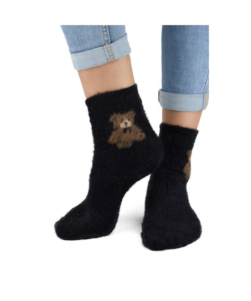 Noviti SB 031 W 02 medvídek černé Dámské ponožky, 36/41, černá