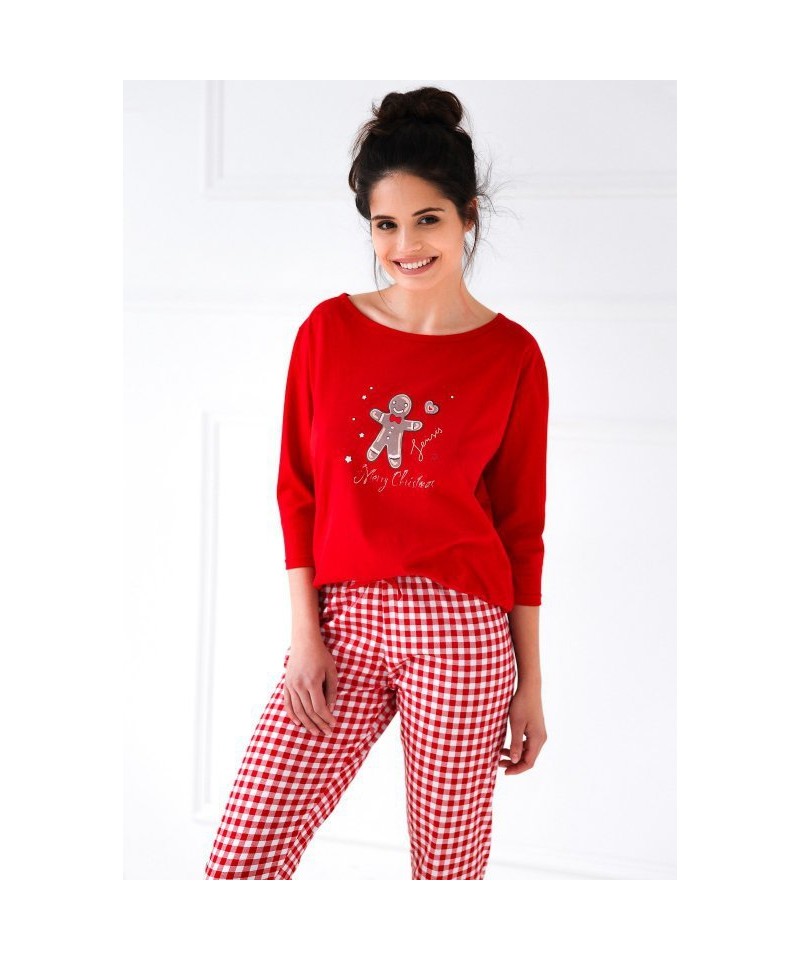 Sensis Christmas Cookie Dámské pyžamo, L, červená