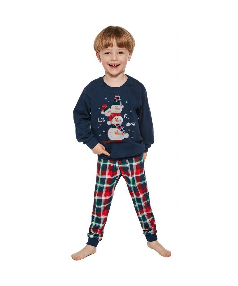 Cornette kids Snowman2 593/154 Chlapecké pyžamo, 128, modrá