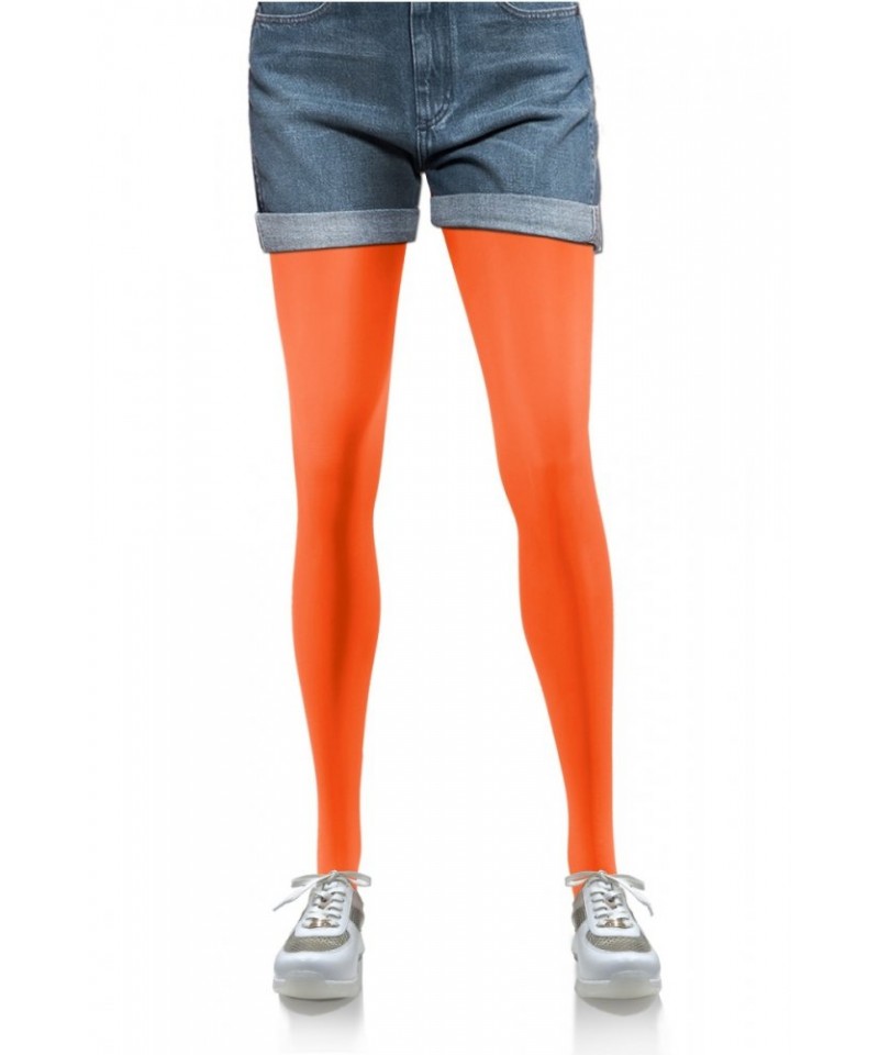 Sesto Senso Hiver 40 DEN Punčochové kalhoty orange neon, 4, Neon Orange (neonowy pomarańcz)