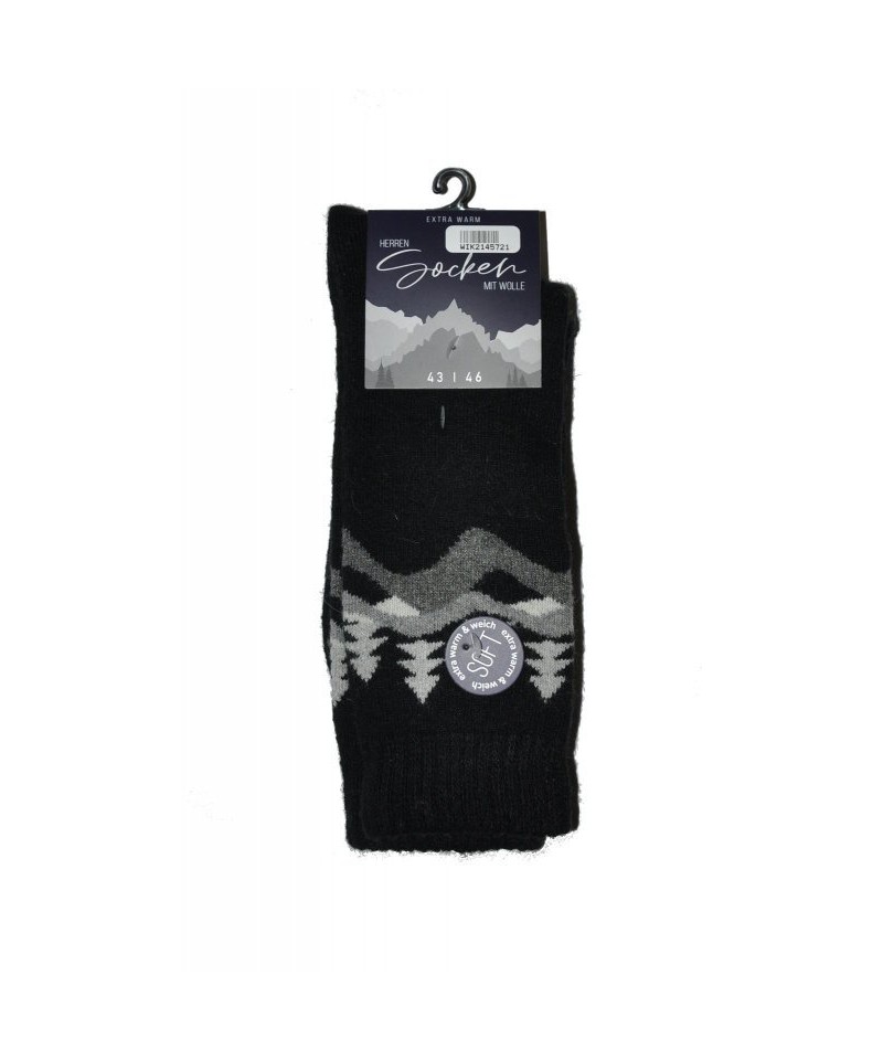 WiK 21457 Wool Socks Pánské ponožky, 43-46, černá