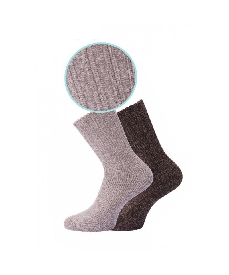WiK 37717 Chenille Socks Dámské ponožky, 39-42, béžová
