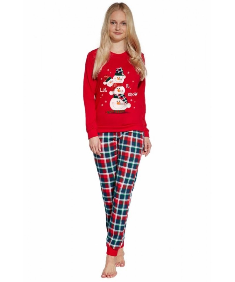 Cornette 671/348 Snowman Dámské pyžamo, S, červená