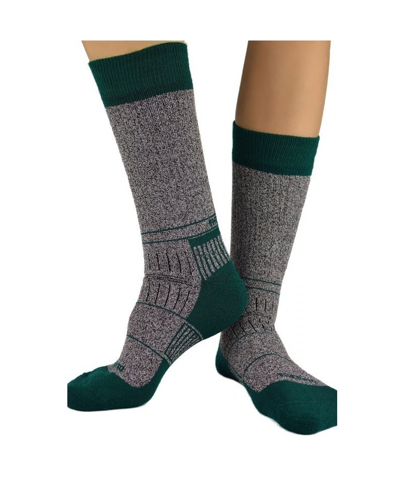 Noviti vlněné SW 005 M 02 zelený melanž Pánské ponožky, 39/42, šedá