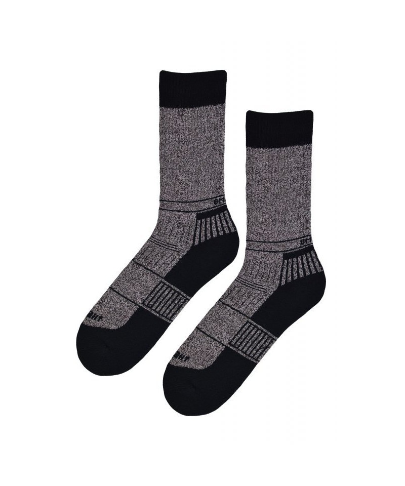 Noviti vlněné SW 005 M 01 černý melanž Pánské ponožky, 39/42, šedá