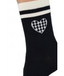 Noviti SB 047 W 01 srdce černé Dámské ponožky