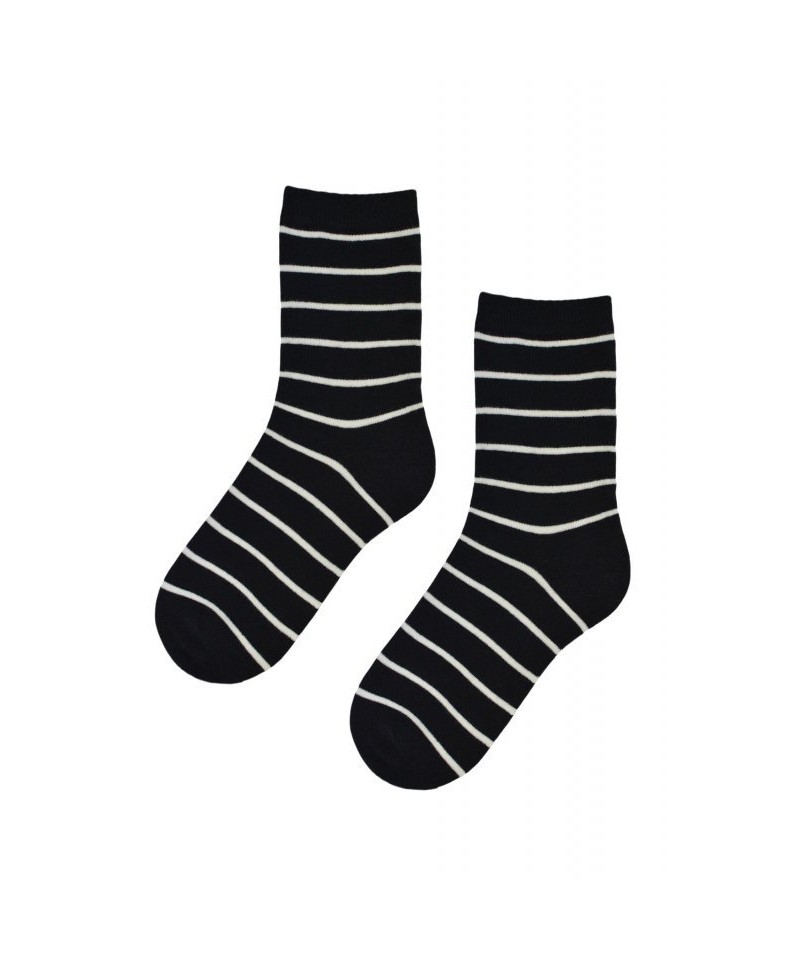 Noviti SB 047 W 02 proužky černé Dámské ponožky, 39/42, černá