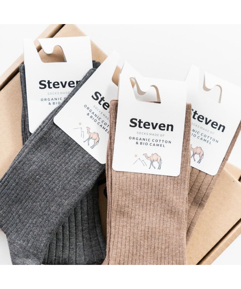 Steven art.053 Organic Cotton &amp Bio Camel Pánské ponožky, 41-43, jeans melanž