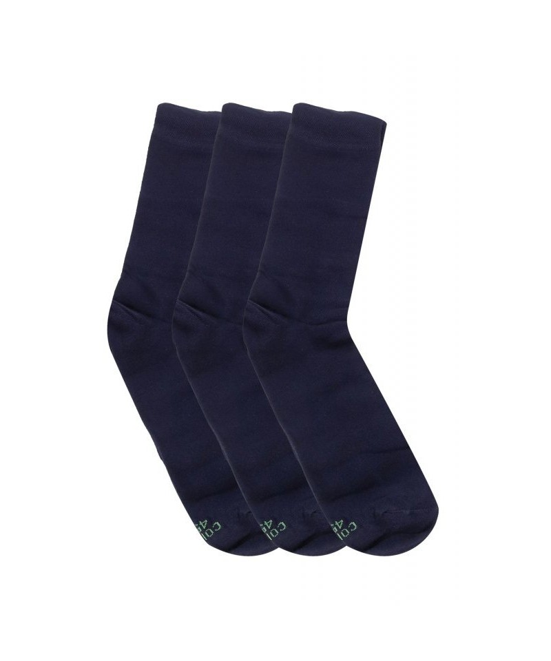 Cornette Premium 3-pak tmavě modré Oblekové ponožky, 45/47, modrá