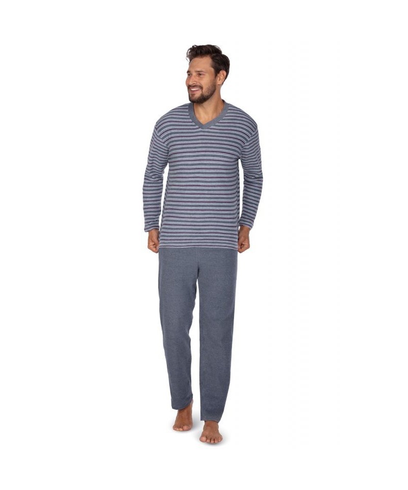 Regina 450 tmavě modré Pánské pyžamo, M, modrá