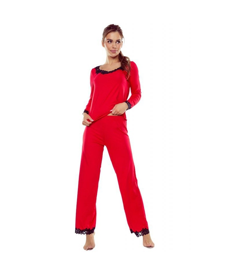 Eldar Arleta červeno-černé Dámské pyžamo, S, červená