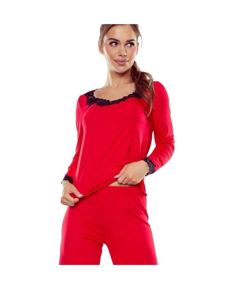 Eldar Arleta červeno-černé Dámské pyžamo, M, červená