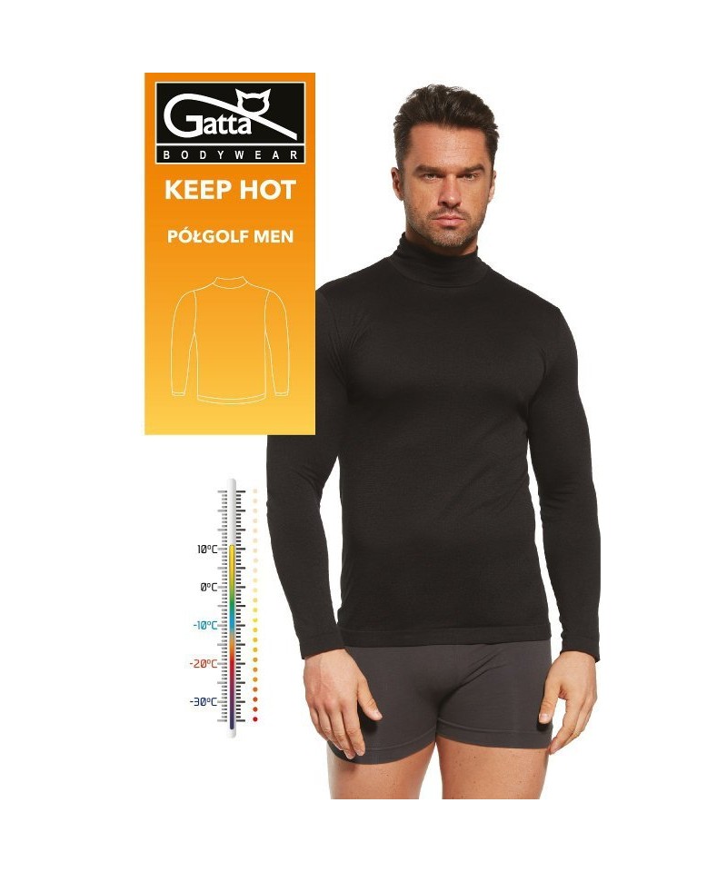 Gatta 3079S Keep Hot Men Pánská košile polorolák, L, černá