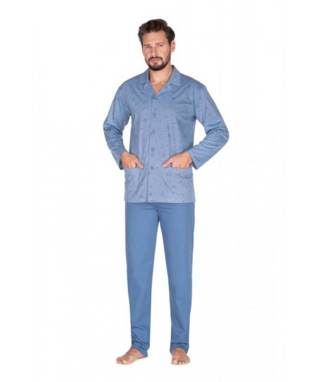 Regina 444 modré Pánské pyžamo