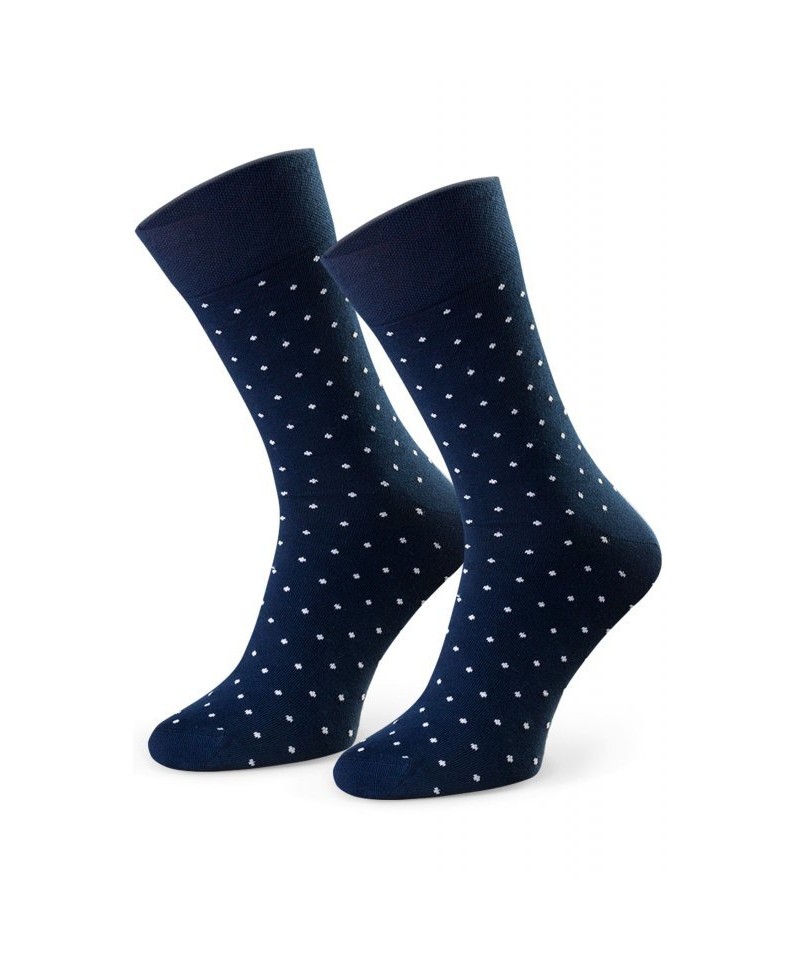 Steven 056 235 vzor tmavě modré Oblekové ponožky, 39/41, modrá