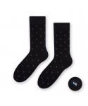 Steven 056 229 vzor černé Oblekové ponožky