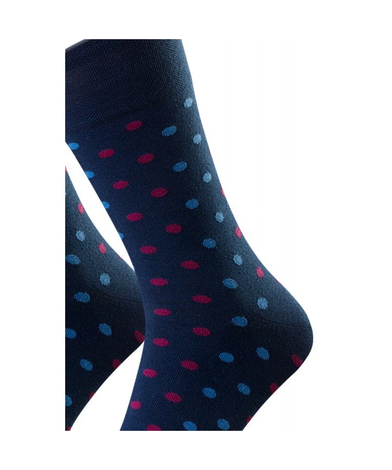 Steven 056 231 vzor tmavě modré Oblekové ponožky, 45/47, modrá
