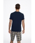 Henderson Ethos 41294-59X tmavě modro-béžové Pánské pyžamo