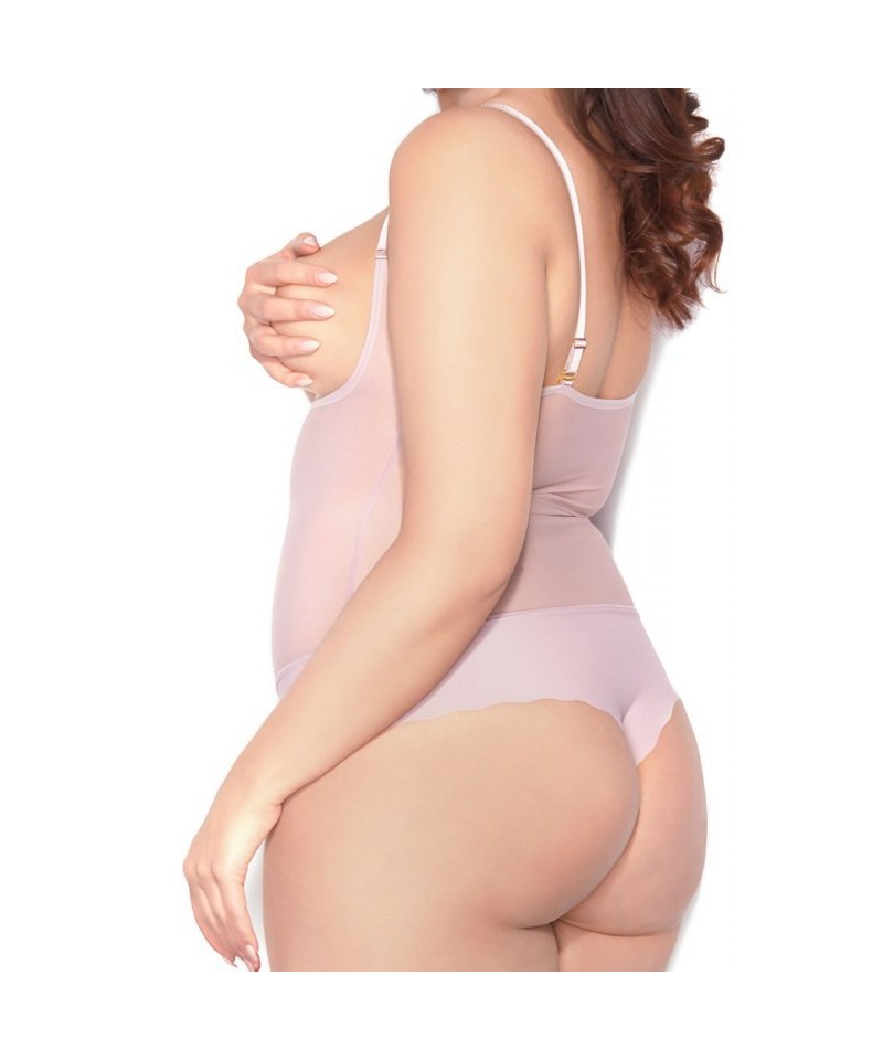 Mitex Body Glam string růžové Tvarující body, XL, růžová