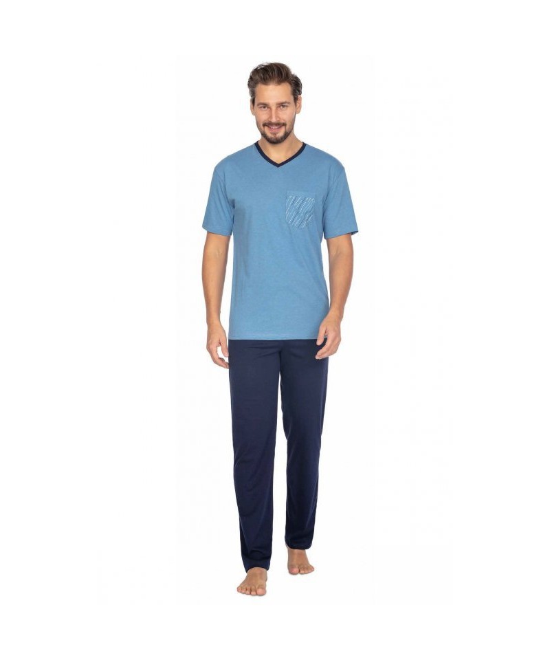Regina 456/24 Pánské pyžamo, XL, modrá