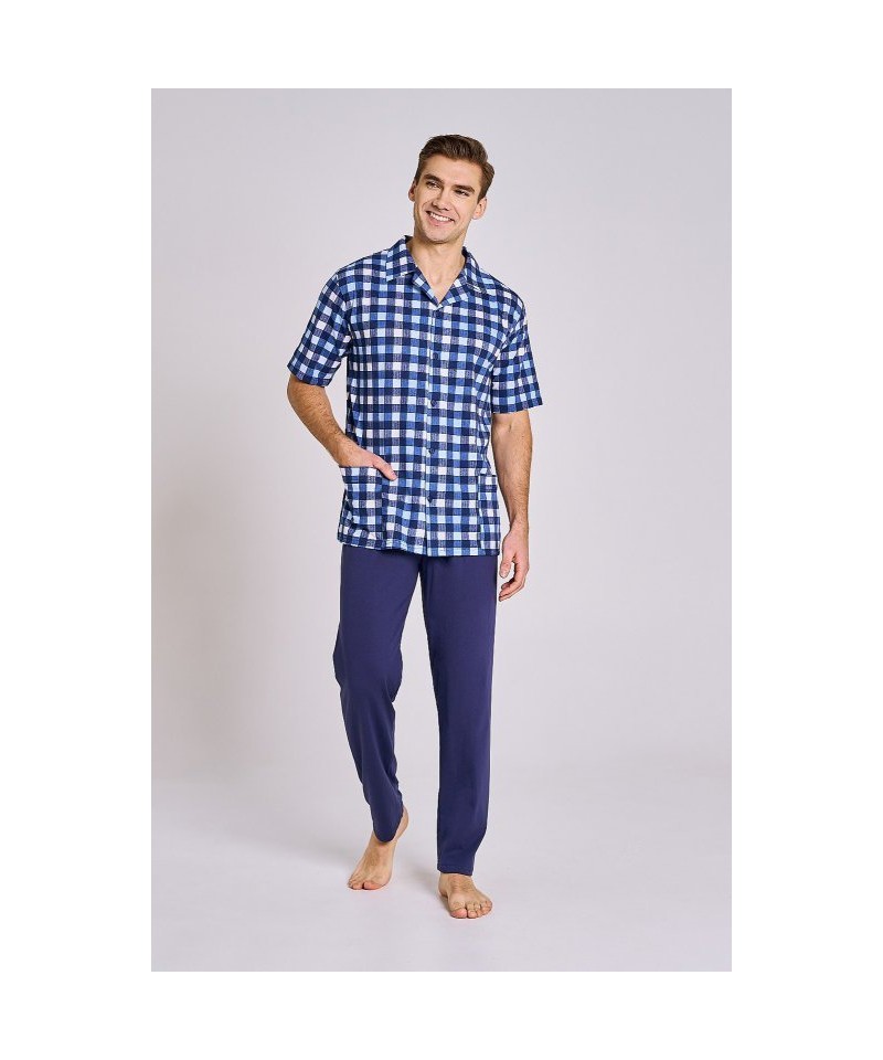 Taro Sammuel 3184 3XL-4XL L24 Pánské pyžamo, 3XL, modrá